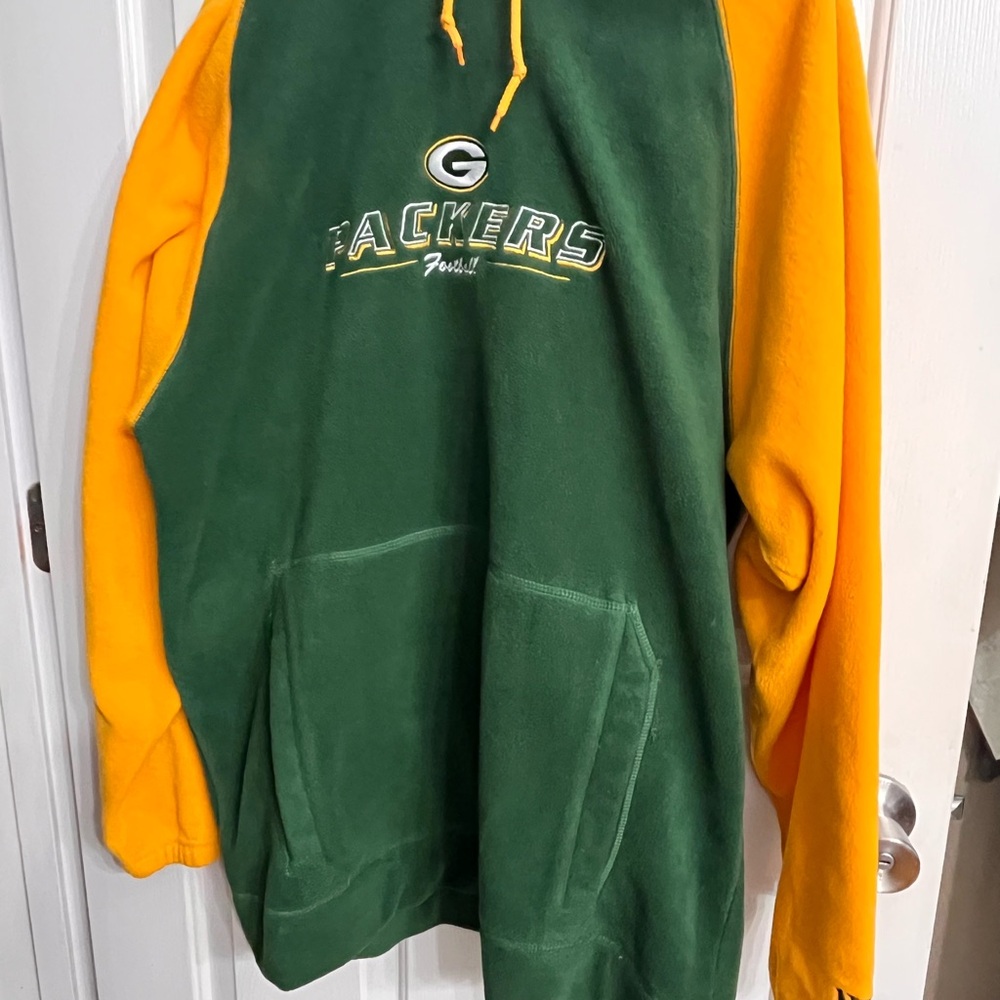 NFL Mens Large Greenbay Packers Fleece Hoodie - Excellent Condition